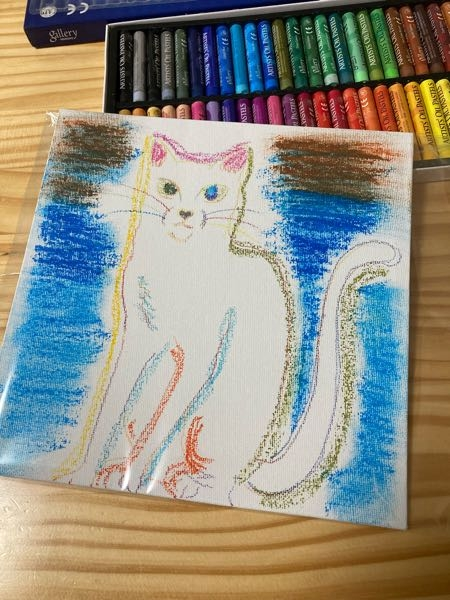 最近、絵画を描き始めました。 まずは描いてみて売ってみようと思って 描いたのですが、この絵なら いくらで買いたいですか？ もちろん0円でもかまいません。 厳しい意見も聞きたいので、 評価をよろしくお願いしますm(*_ _)m 題名は『海辺の猫』です！