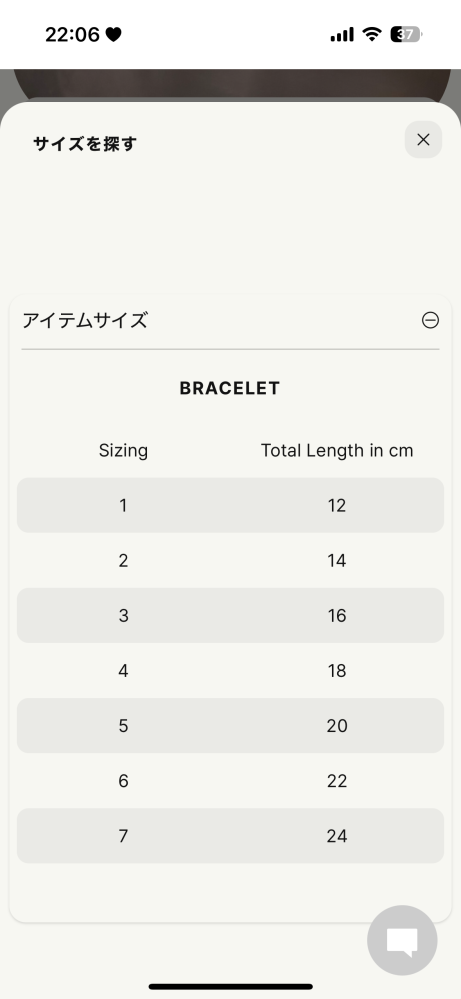 手首 周り マルジェラ ブレスレット サイズ 表 マルジェラの