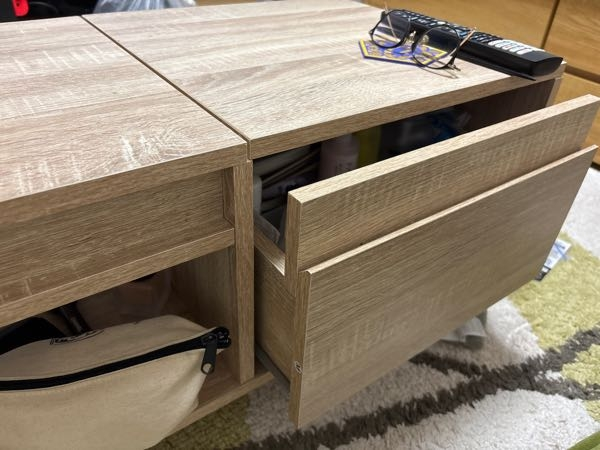 引越しをします収納付き(引き出し)のローテーブルがあるのですが 