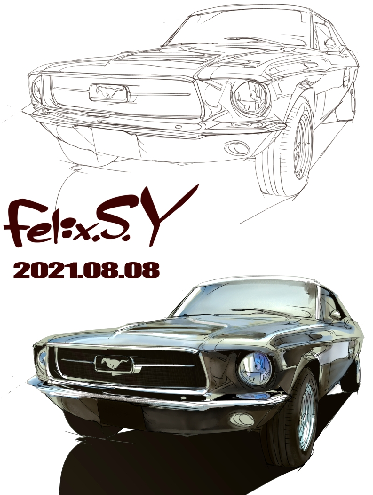 ☆☆おはようごじゃいマシユマロ！ 新車カテのみなシャン！ ボクは小学生でしゅ。 朝の５分ラクガキ絵でしゅ。何を描いたか、分かりマシュかあ？