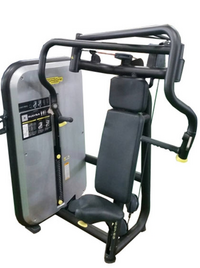 このテクノジムのチェストプレスで、110kg5repできるようになっ