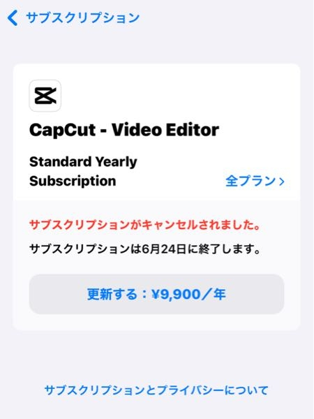間違えてCapCutのスタンダードを7日間無料体験してしまって、サブスクリプションからキャンセルしたんですけど、これってキャンセル出来てるんですか？ 
