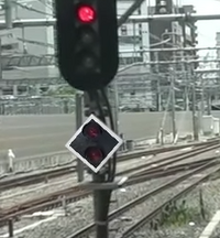 鉄道の信号機について質問です。主にJRの出発信号の下に設置されている... - Yahoo!知恵袋