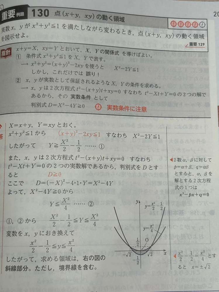 X＝x+y Y=xy とはじめに置き換えたのに、最後にX=x Y=y となる理由がわかりません 教えてください！