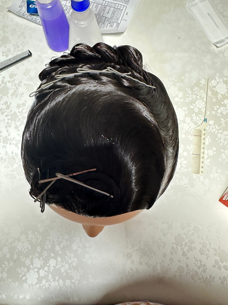 昨日、美容師国家試験第52回のオールウェーブを制作しました。仕上がり