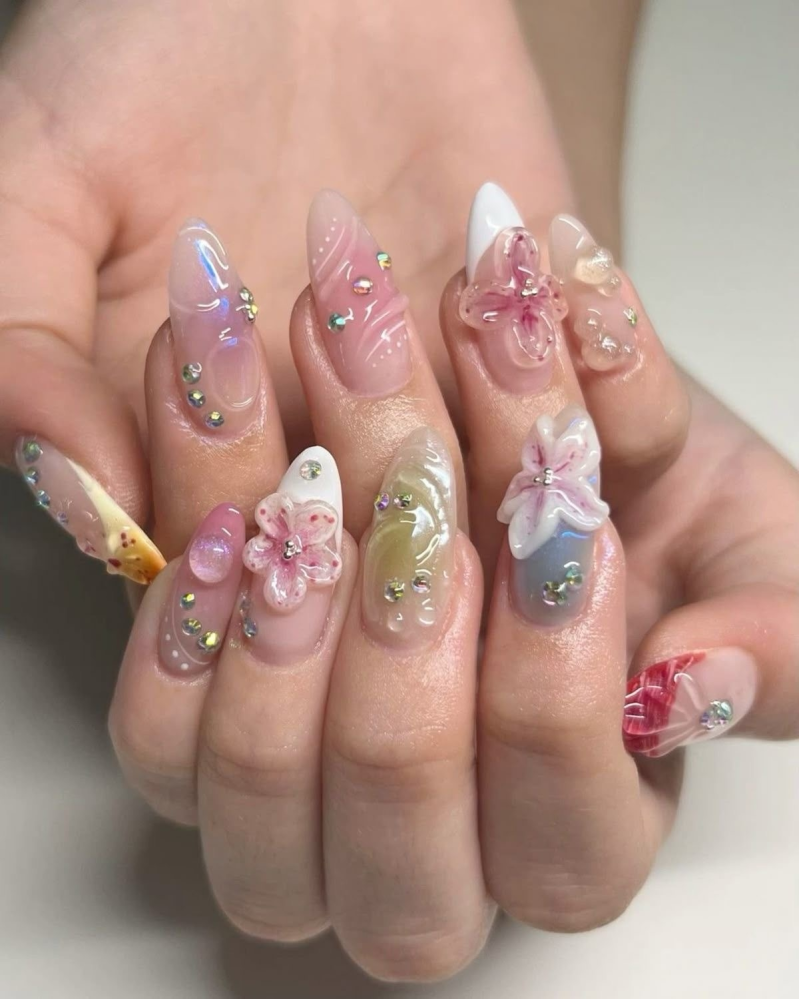 ネイルサロンで、90分つけ放題持ち込みOKアート片手2本目安って書いて