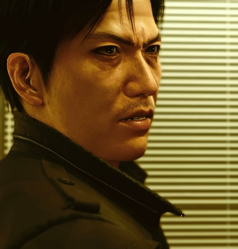 画像に写っている龍が如くのキャラについてです。 画像のキャラ龍が如く極2に出てくるのですが このキャラ、ハンジュンギの顔とそっくりじゃないですか？ 比べてみて、ホクロの位置とか目元などが同じように感じました。 どう思ったか教えていただきたいです！