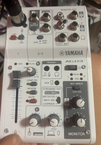 オーディオインターフェイスヤマハAG03について教えてください 