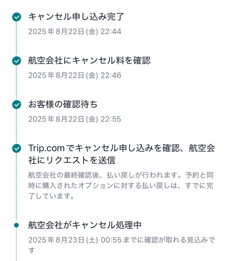 トリップドットコムで飛行機を予約したのですが予約する日にちを間違え 