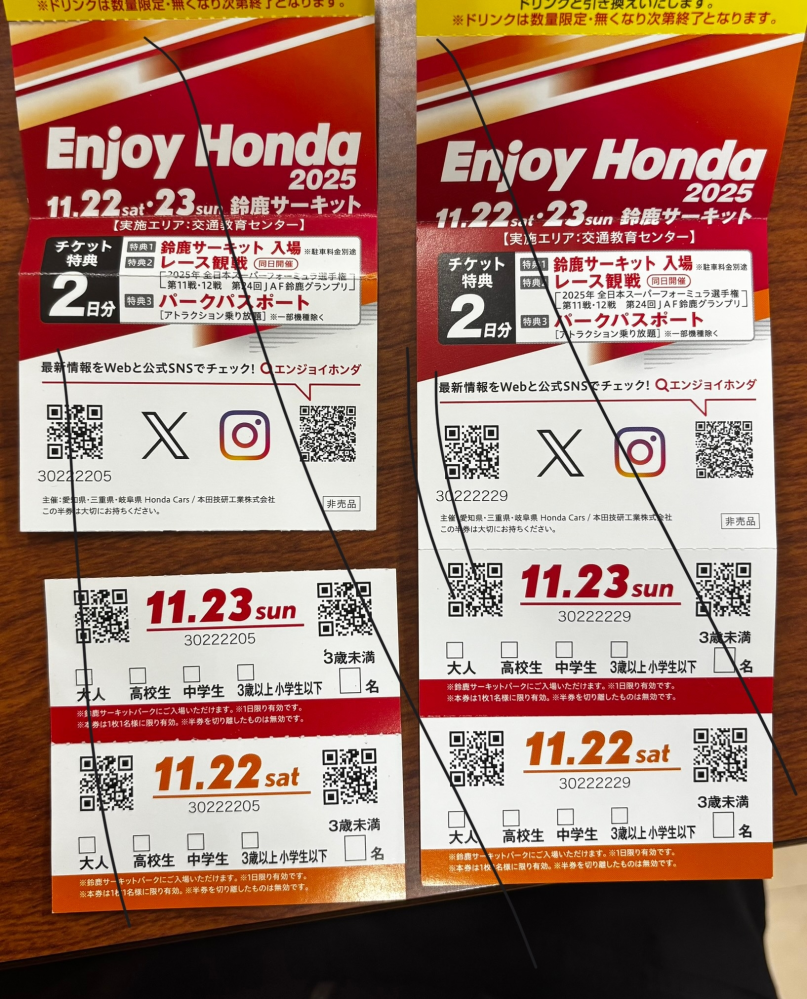 鈴鹿サーキットのチケットについて質問です。｢※半券を切り離したものは 