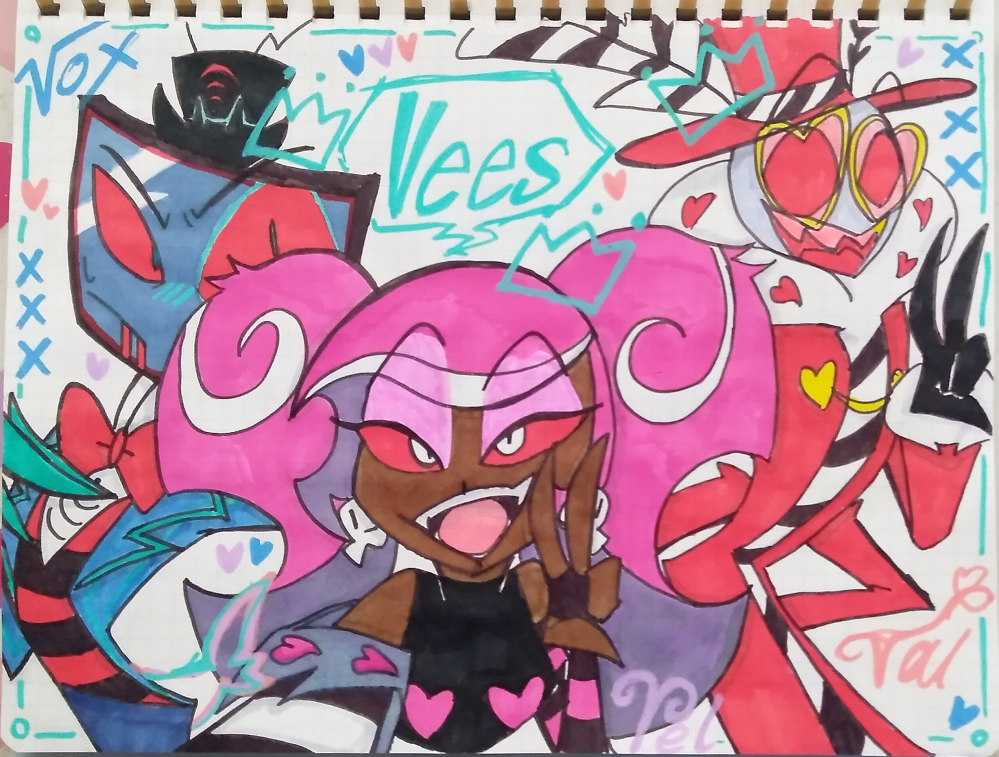 ハズビンホテルのVEESを描きました！皆さんの意見を教えてください！①