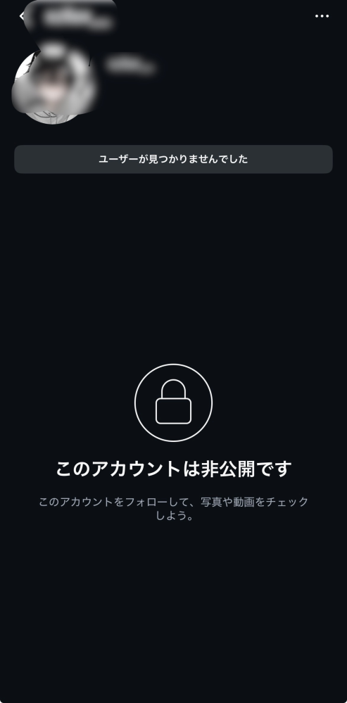 Instagramで相手のプロフィールを見るとこうなっているのですがこれは