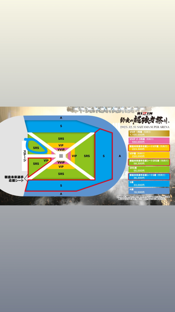 大晦日】RIZIN 20 連番チケット【良席】 いよいよ週明け、6月22日（月）