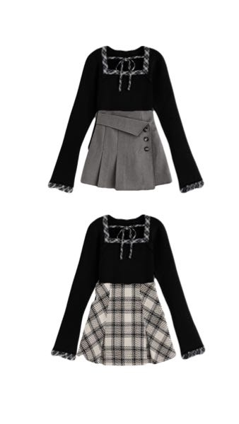 至急です！スナ系の洋服が好きなのですが、どちらの組み合わせが可愛い 