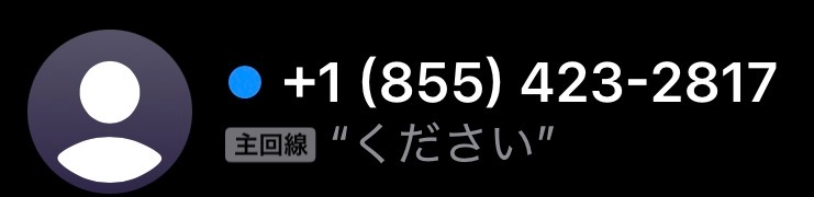 電話番号について +1 (855) 423-2817 はどこからの電話でしょうか。 検索しても出てきません。