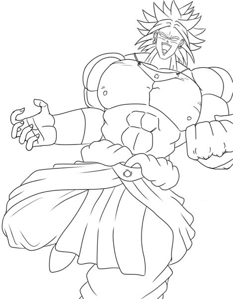 ドラゴンボールイラストの加筆前線画ですここから線の強弱付けて色塗る