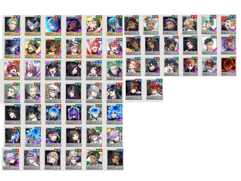 ツイステ6章-67の編成について久しぶりにログインして育成したりスト