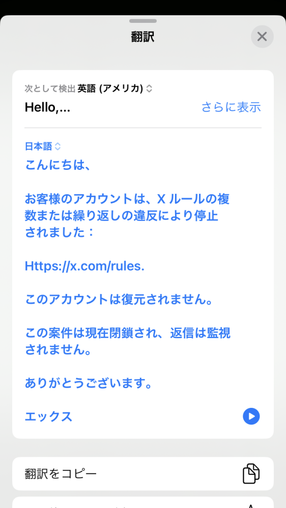 5日前に作ったXのアカウントが急に凍結されてしまいました…。昨日異議