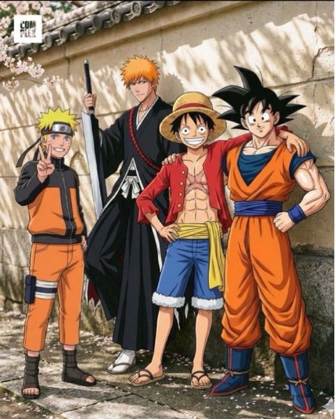 この画像の中のキャラクター孫悟空NARUTOルフィ黒崎一護だれが1番