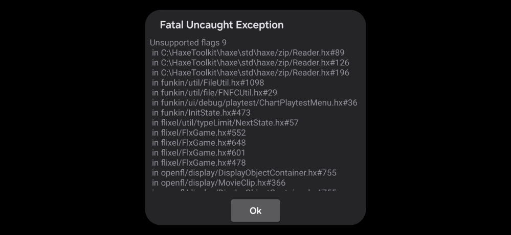 至急Gmailで送られてきたファイルが開けません。 どうしたら良いのでしょう? FNFでModいれてから致命的なエラーは出てたのですがFNFと関係ないはずのファイルが開けなくて困ってます