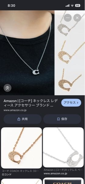 彼氏にCOACHのネックレスをもらったのですが、彼氏は4万くらいしたと 