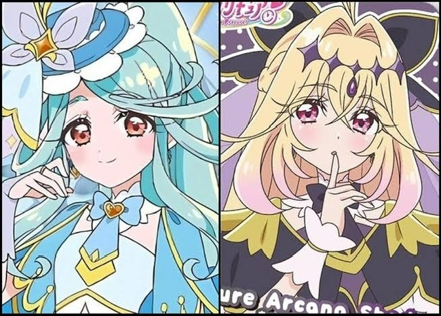 名探偵プリキュア！のキュアエクレールとキュアアルカナ・シャドウ