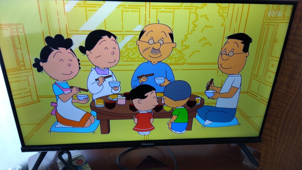 サザエさん一家での食事のシーンですがタラちゃんが居ません。どうして