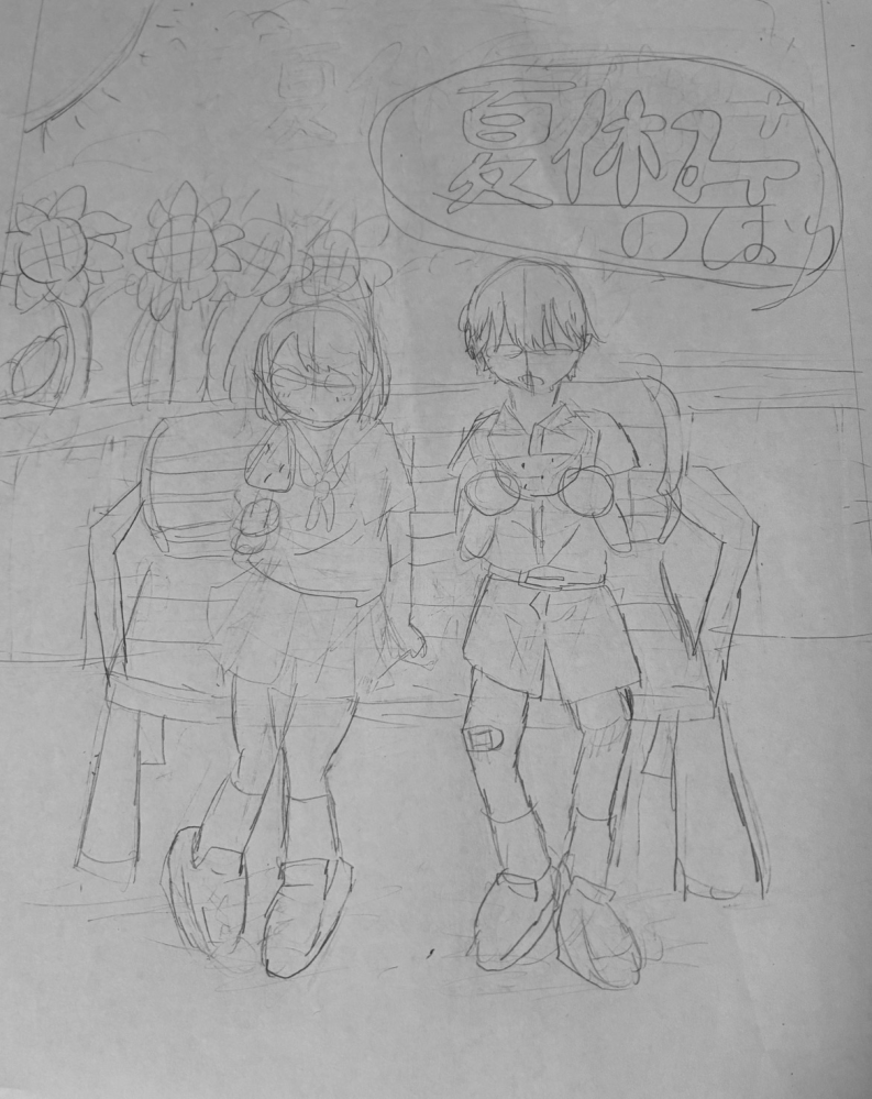 アート/写真 夏の虫たち 子供が書いた絵 色鉛筆絵 孫の絵