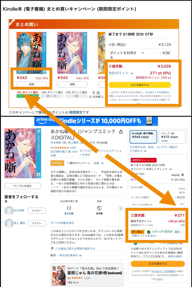 7月13日まで、Kindle本のまとめ買いセールが実施中です。また、集英社