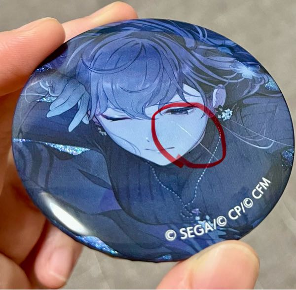 プロセカの缶バッチをアニメイトで購入し、開封したらかなり深い傷が