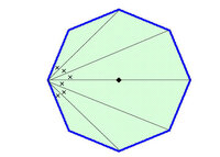 正八角形の角度について 図の 印の角度は全部等しいらしいのですがこれはどう Yahoo 知恵袋