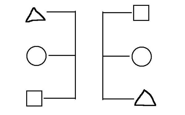 このパズルわかりませんか 図の同じマークを交わらないように線で結ぶという Yahoo 知恵袋