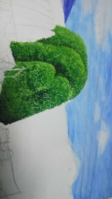 中学生です 絵の評価をください 学校の宿題で水彩画で風景画を描きました Yahoo 知恵袋