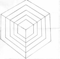 トリックアートを教えて下さい この5重の立方体ですがどこにどんな色を Yahoo 知恵袋
