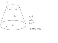 図のような円錐台の体積を求めるにはどのような計算をすればよいか教えてください Yahoo 知恵袋