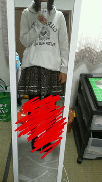 この格好ダサいですか パーカーにスカートスタイルが好きなんですが スカー Yahoo 知恵袋