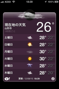 Iphoneに標準搭載されている 天気 アプリの天気を表すマークには 何種類の Yahoo 知恵袋