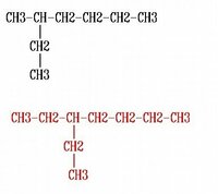 エチル基の見分け方を教えて下さい（有機化合物の命名） 上は３－メチルヘプタンで下は３－エチルヘプタンです
どうして上は２－エチルヘキサンではないのですか？
また、どうして２－メチルヘプタンではないのですか？