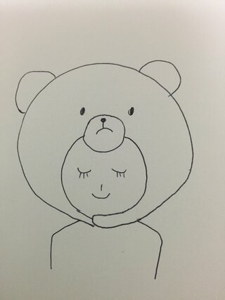 かぶり物の型紙この画像のぬいぐるみがかぶっている顔がでる熊の Yahoo 知恵袋
