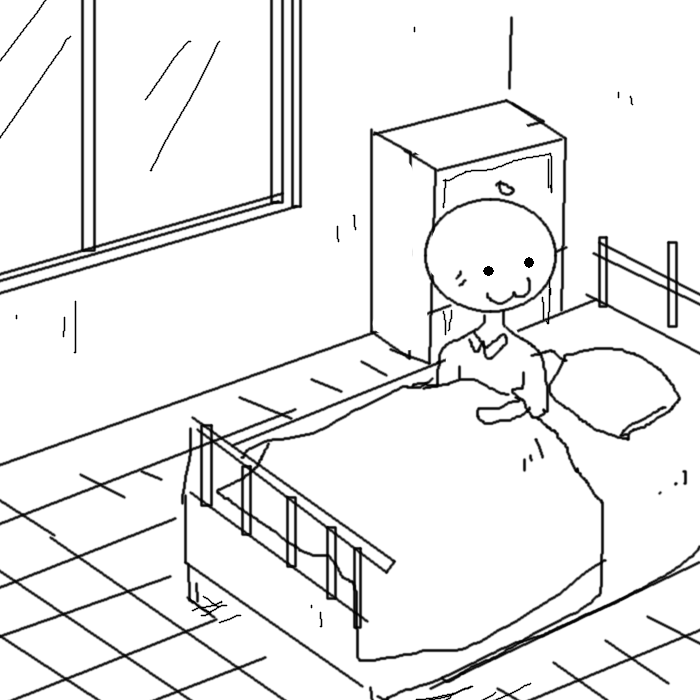 病室のベッドに座る 儚げな少女的なイラストはありませんか 是 Yahoo 知恵袋