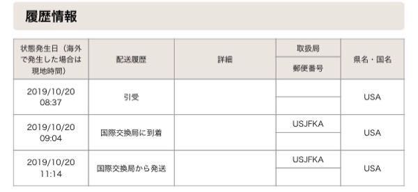 Usps 追跡 アメリカから日本に送られた郵便荷物tracking