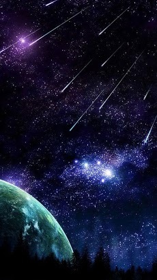 こんな感じの背景で流れ星などが流れてるダイナミック壁紙？みたいのを 