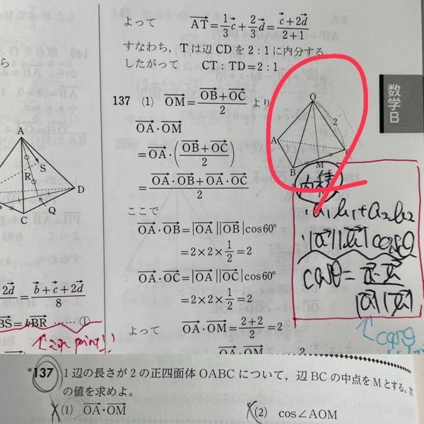 赤丸の図を見ながら考えて欲しいのですが Oaの大きさは2 Omの大きさ Yahoo 知恵袋