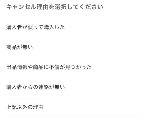 メルカリの出品者側です。購入いただいた後、当方の私的な理由で、当方