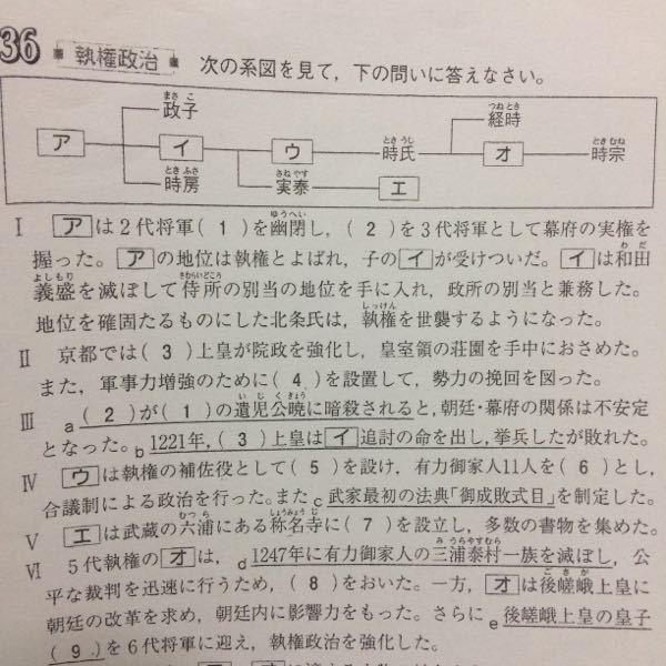 日本史の問題プリントをもらったのですが この1枚だけ答えをなくして Yahoo 知恵袋