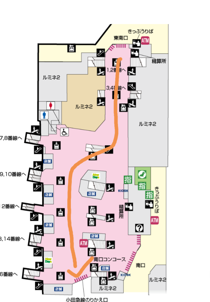 Jr新宿駅1番線から小田急2番線への乗り換えは何分かかりますか 10分で Yahoo 知恵袋