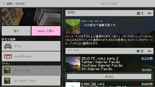 マイクラpeでseusというシェーダーを入れたのですが反映されま Yahoo 知恵袋