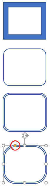 Wordで 二重四角形の角を丸くしたいのですが どうすれば良い Yahoo 知恵袋