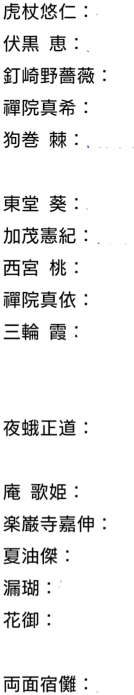 呪術廻戦のキャラ みんな揃って漢字が難しいので読み仮名教えて下 Yahoo 知恵袋