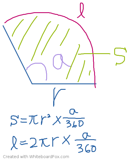今おうぎ形の学習をしてるのですが面積 弧の長さ 中心角の公式が Yahoo 知恵袋